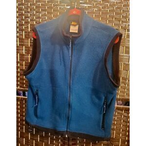 Vintage REI Zipper Vest Blue Green Size Medium